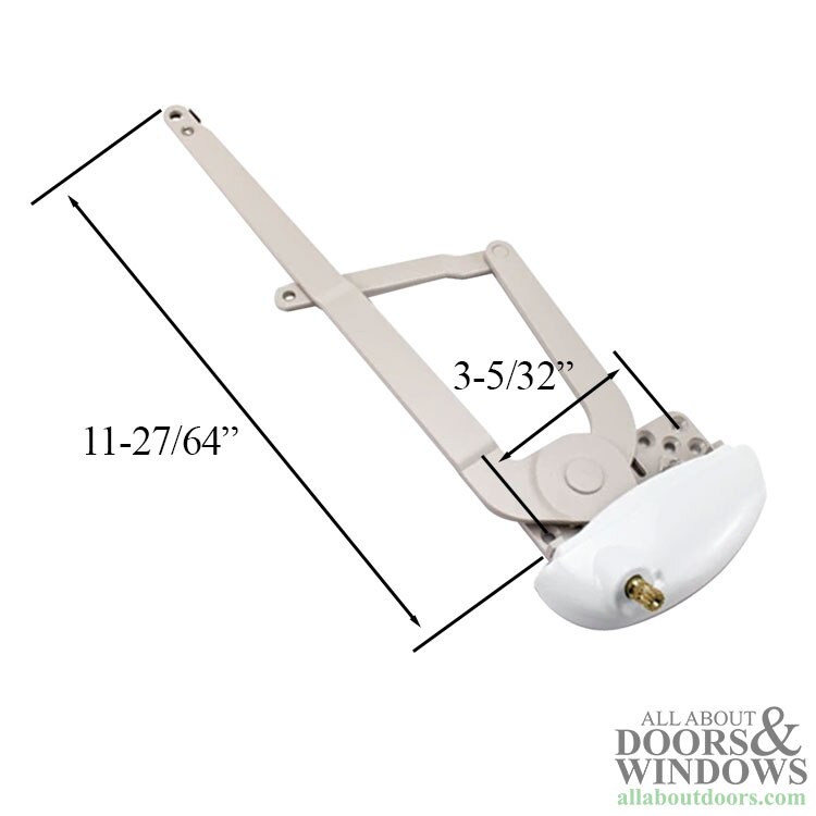 Roto X-Drive Dual Arm Vinyl Casement Window Operator, Right Hand, Corrosion Resistant Steel