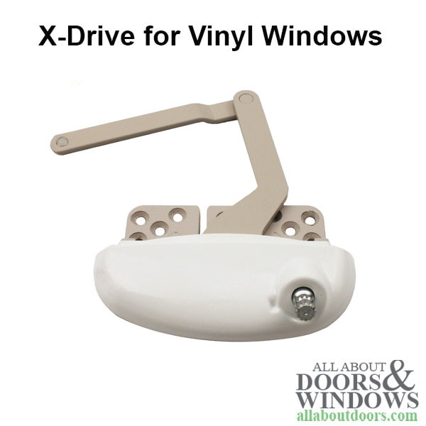 Roto 8-1/64" Split Arm, X-Drive, RH Vinyl Window Application