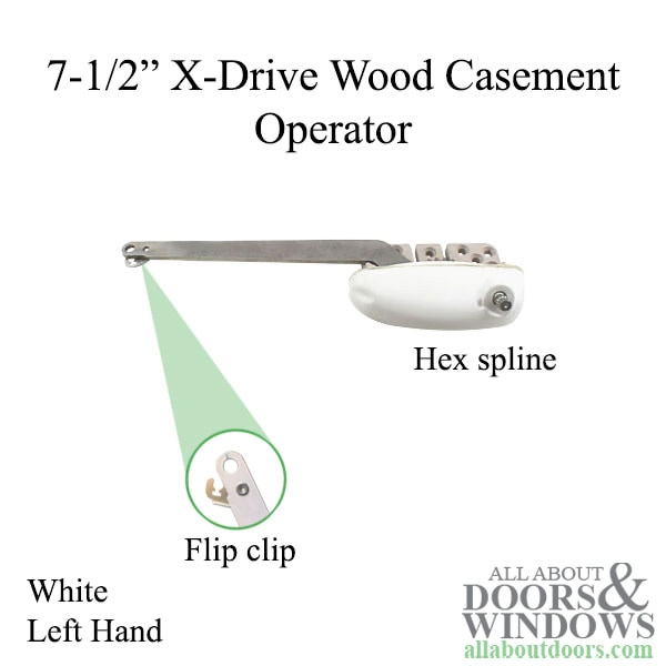 Roto Single Arm X-Drive Left Hand Notched for Wood Application