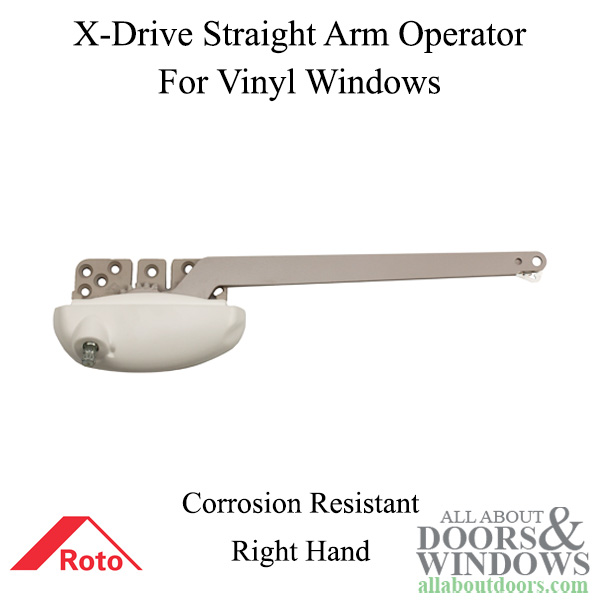 Roto 9-1/2" Right Hand Single Arm X-Drive for Vinyl Window Application