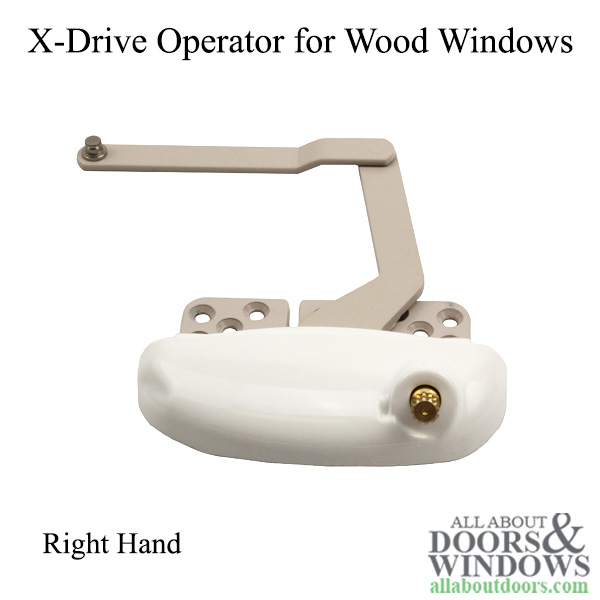 Roto 8-1/64 inch right hand split arm X-Drive inverted for casement wood window