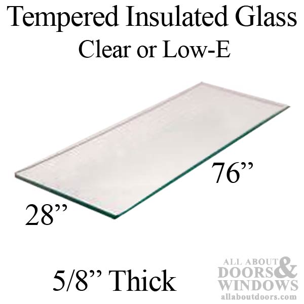 2- PANEL 8'0'' ROUGH OPENING HEIGHT (FRENCH STYLE) SLIDING DOOR / LOW-E 270  GLASS -  Replacement Parts