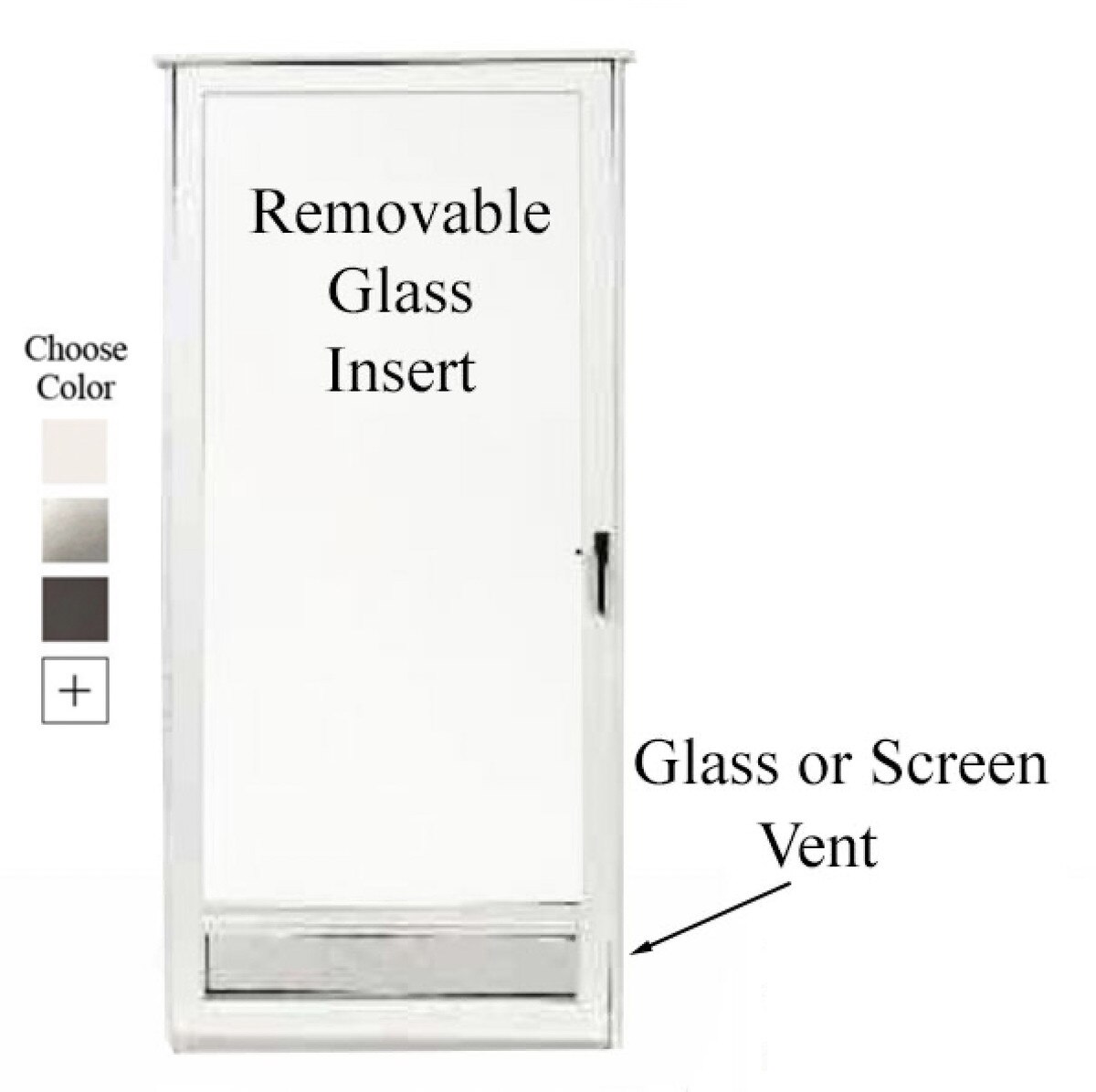 Removeable Glass Insert Columbia King Fullview 1-1/4