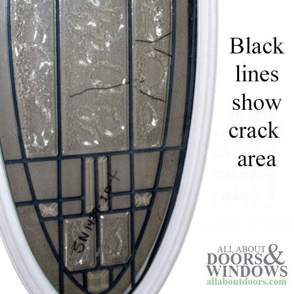 Therma-Tru Sedona Leaded Oval Glass Door lite for wood, steel and  Fiberglass Doors- Black Caming