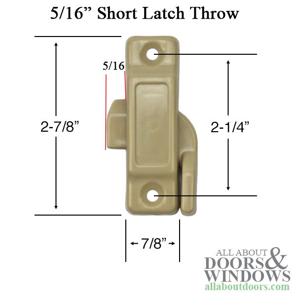 Composite Sweep Latch Dimensions