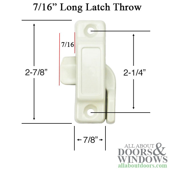 Window Sweep Latch Dimensions