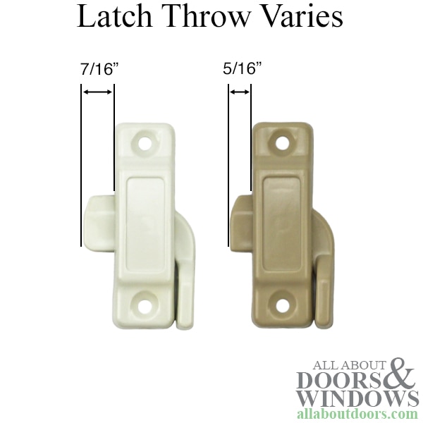 Window Sweep Latch Throw Dimension