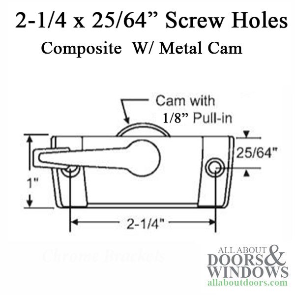 Sash Lock/Sweep Latch Dimensions