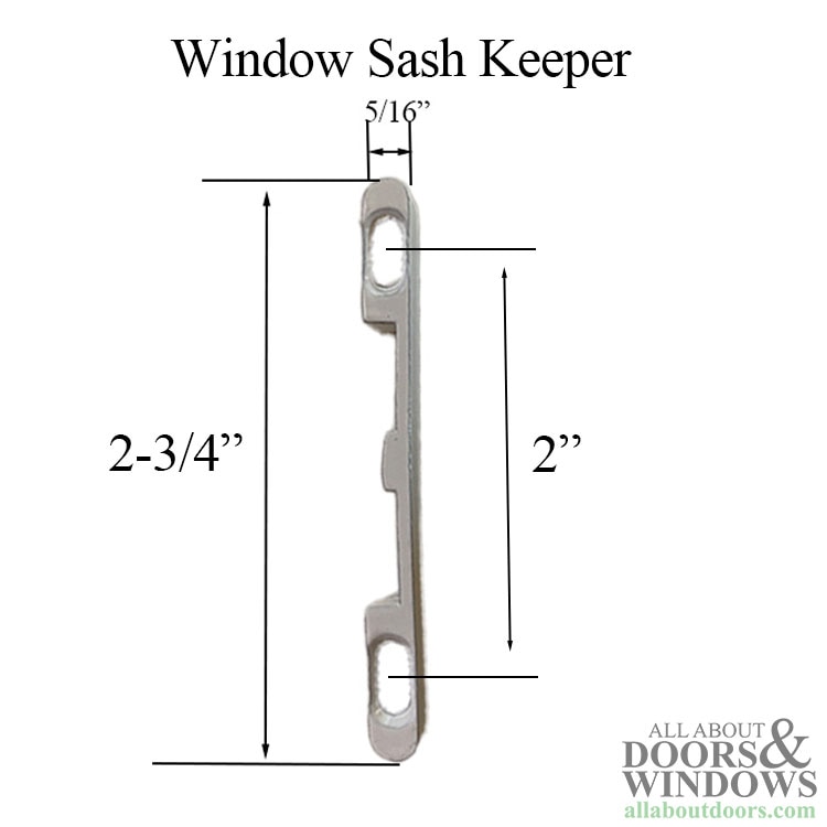 Window Sash Keeper Dimensions