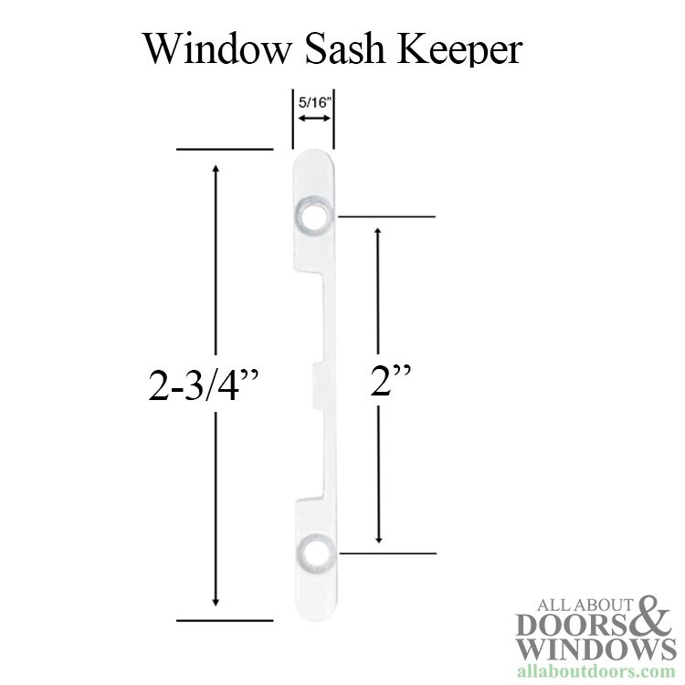 Window Sash Keeper Dimensions