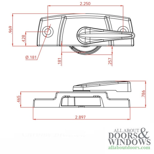 Double Hung Sash Lock Dimensions