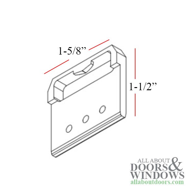 Face Mount/Keeper Dimensions