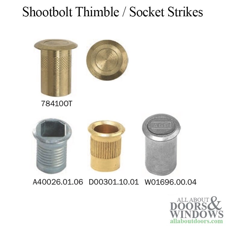 Thimble / Socket Strike with Spring Loaded Cover for Shootbolt