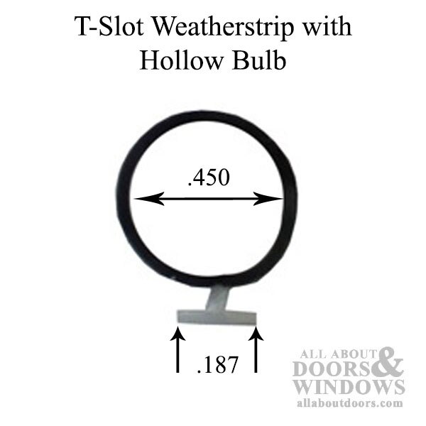 SlideIn / TSlot Weatherstrip Window